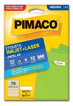 ETIQUETA INKJET+LASER PIMACO A5 12 FOLHAS Q- 932