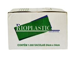 SACOLA PLASTICA CAIXA 24X34 RIOPLASTIC COM 1000 UNIDADES