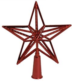 Ponteira Estrela Rattan Com Laço Xadrez 33cm - Bordado Inglês
