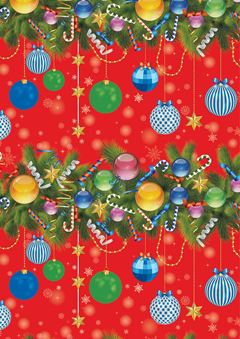 PAPEL FANTASIA FOLHAS 50X60 GESSELE NATAL 259 COUCHE