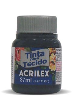 TINTA TECIDO ACRILEX 37ML AZUL PETROLEO 596