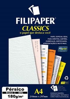 PAPEL PERSICO 180G A4 BRANCO COM 50 FILIPAPER