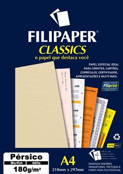 PAPEL PERSICO 180G A4 MARFIM COM 50 FILIPAPER