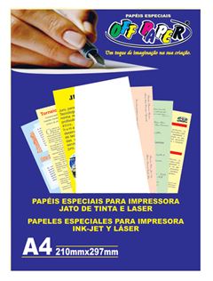 PAPEL VERGE 180G A4 BRANCO COM 50 OFF PAPER