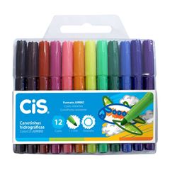 CANETA HIDROGRAFICA CIS JUMBO 12 CORES