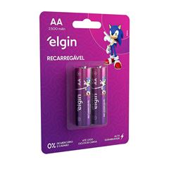 PILHA RECARREGAVEL AA COM 2 2500MAH ELGIN