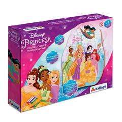 BRINQUEDO QUEBRA CABECA XALINGO PRINCESAS DISNEY 30 PECAS MADEIRA