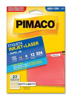 ETIQUETA INKJET+LASER PIMACO A5 12 FOLHAS Q-1250