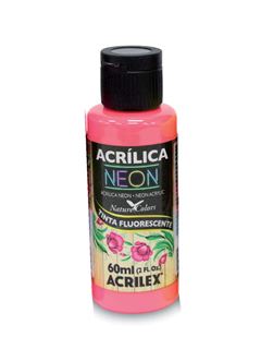 TINTA ACRILICA FOSCA NEON ACRILEX 60ML VERMELHA 103