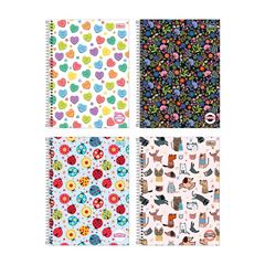 CADERNO 01X1 ESPIRAL 80 FOLHAS CAPA DURA PEPPER FEMININO TILIBRA