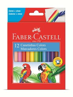 CANETA HIDROGRAFICA FABER PRESTOCOLOR LAVAVEL 12 CORES