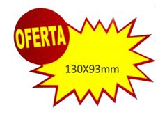 CARTAZ DUPLEX AMARELO SPLASH OFERTA P 130X93MM COM 10