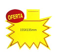 CARTAZ DUPLEX AMARELO SPLASH OFERTA M 155X135MM COM 10