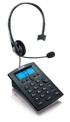 TELEFONE HEADSET COM IDENTIFICADOR ELGIN COM FONE HST8000