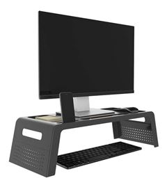 SUPORTE NOTEBOOK E MONITOR PRIME WALEU PRETO