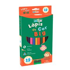 LAPIS 12 CORES LEO&LEO TRIANGULAR BIG COM APONTADOR