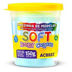 MASSA MODELAR SOFT 150G ACRILEX 811 AZUL BEBE