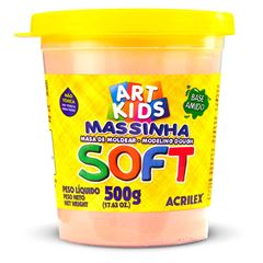 MASSA MODELAR SOFT 500G ACRILEX 538 AMARELO PESSEGO