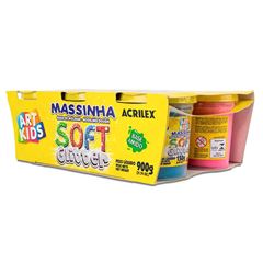 MASSA MODELAR SOFT 150G COM 6 GLITER ACRILEX