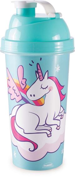 COPO PLASTICO SHAKEIRA 580ML PLASUTIL UNICORNIO