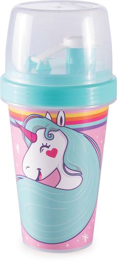 COPO PLASTICO SHAKEIRA MINI 320ML PLASUTIL UNICORNIO