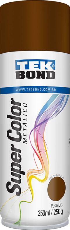 TINTA SPRAY METALICA 350ML TEK BOND BRONZE