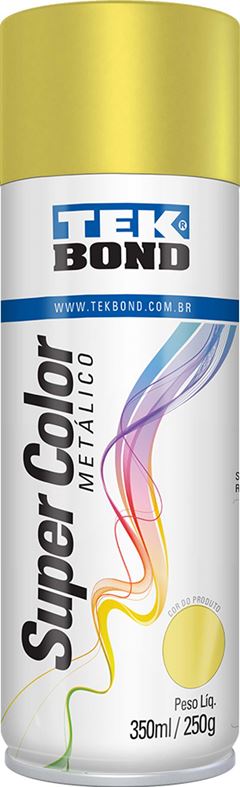 TINTA SPRAY METALICA 350ML TEK BOND OURO