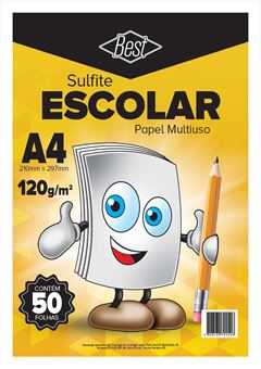 PAPEL SULFITE 120GR 210X297 A4 50 FOLHAS BEST COPY