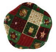 TIGELA PLASTICA NATAL 15,5X3,5CM COM 3 VELA/BOLA RIO MASTER