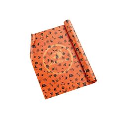 TOALHA MESA POLI PEROLADA 78X78 COM 10 HALLOWEEN LARANJA