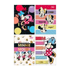 CADERNO 1/4 BROCHURA CAPA DURA 48 FOLHAS MINNIE 25 TILIBRA