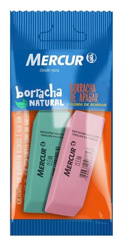BORRACHA MERCUR CLEAN VERDE+ ROSA COM 2 SM