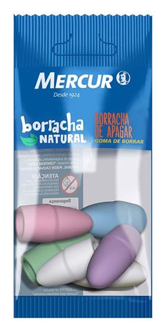 BORRACHA MERCUR PONTEIRA BRANCA +COLOR COM 6 SM