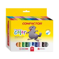 CANETA HIDROGRAFICA COMPACTOR COLOR 24 CORES