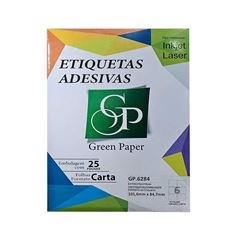 ETIQUETA INKJET+LASER GREEN PAPER 25 FOLHAS GP.6284