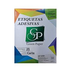 ETIQUETA INKJET+LASER GREEN PAPER 25 FOLHAS GP.6280