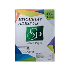 ETIQUETA INKJET+LASER GREEN PAPER 25 FOLHAS GP.6285