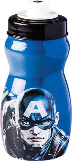 SQUEEZE PLASTICA PLASUTIL 300ML CAPITAO AMERICA