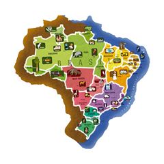 BRINQUEDO QUEBRA CABECA GROW GIGANTE MAPA DO BRASIL