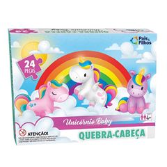 BRINQUEDO QUEBRA CABECA P&F UNICORNIO BABY 24 PECAS