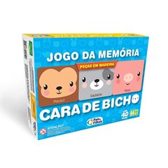 JOGO MEMORIA P&F CARA DE BICHO 40 PECAS