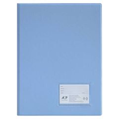 PASTA CATALOGO 20 ENVELOPE ACP PVC COM VISOR PASTEL AZUL