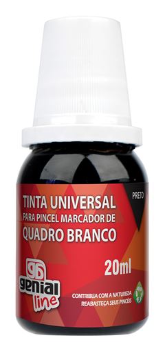 TINTA REABASTECEDORA 20ML GRAMPLINE GE-20 QUADRO BRANCO PRETO