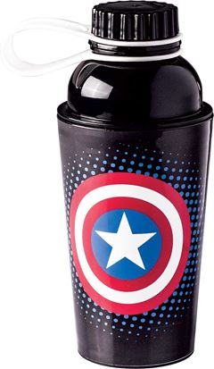 GARRAFA PLASTICA 430ML PLASUTIL VIP CAPITAO AMERICA