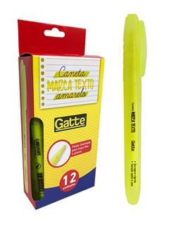 CANETA MARCA TEXTO GATTE AMARELO