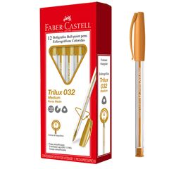 CANETA ESFEROGRAFICA FABER TRILUX COLORS OURO