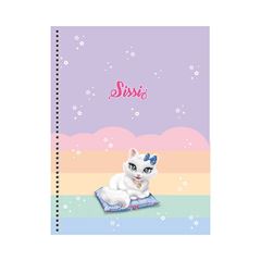 CADERNO CAPA DURA ESPIRAL 10X1 160 FOLHAS SISSI 25 ANIMATIVA