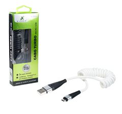 CABO USB FLEX 1,2 METROS ESPIRAL MICRO SORTIDO