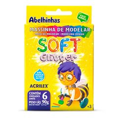 MASSA MODELAR SOFT 90G GLITER SORTIDA ACRILEX