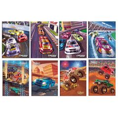 CADERNO BROCHURA CAPA FORTE 60 FOLHAS CROSS RACING 24 FORONI